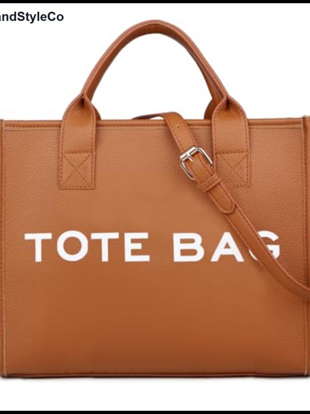 PU Leather Tote Bag Work Handbag Top Handle Weekender Hobo